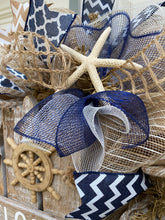 Welcome Beach Burlap Deco Mesh Wreath with Seashells, Seashell Wreath, Beach Wreath, Starfish Wreath