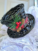 Snowman Deco Mesh Wreath, Christmas Wreath, Red and White Wreath, Top Hat
