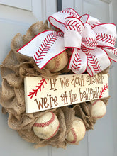 Baseball Wreath, If We Don't Answer We're At The Ballfield Baseball Burlap Wreath, Sports Wreath