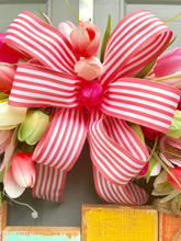 Home Tulip Wreath, Pineapple Decor, Pink Tulip Wreath, Grapevine Wreath, Welcome Wreath