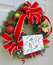 Noel Wreath, Christmas Wreath, Holly Wreath, Berry Wreath, Evergreen Wreath