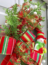 Snowman Wreath, Christmas Wreath, Christmas Decor, Christmas Floral, Christmas Gift, Holly Berry Wreath, Holiday Snowman
