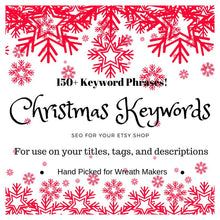 Holiday Keywords, Christmas Keywords, Halloween SEO, SEO Keywords, Etsy SEO, Etsy Keywords, Wreath Keywords, Fall Keywords