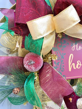 Home For The Holidays Christmas Wreath, Christmas Front Door Decoration