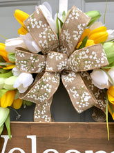 Welcome Tulip Wreath, Grapevine Wreath, Summer Floral Decor
