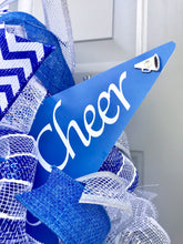 Cheerleader School Spirit Deco Mesh Wreath, Cheer Squad Decor