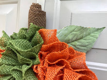 Pumpkin Fall Burlap Wreath, Fall Front Porch Decor, Halloween Front Door Wreath