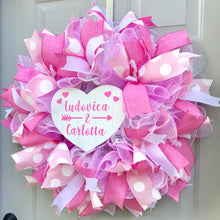 Personalized Baby Shower Wreath,  Name Wreath, Customizable Baby Girl Shower Deco Mesh Wreath