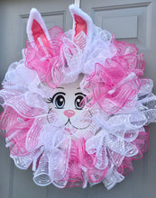 Easter Bunny Wreath, Rabbit Face, Bunny Ears Decor