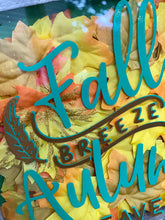 Fall Breeze and Autumn Leaves 9x9 Shadow Box for side table or foyer, Mantle decor