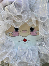 Santa Wreath, Christmas Wreath, Santa Hat, Santa Face Decor