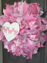 Personalized Baby Shower Wreath,  Name Wreath, Customizable Baby Girl Shower Deco Mesh Wreath