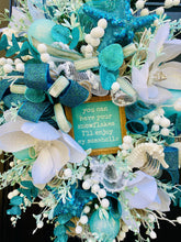 Beach Winter Wreath, Coastal Christmas Wreath, Seashell Holiday Decor, Nautical Front Door Wreath