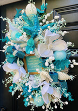 Beach Winter Wreath, Coastal Christmas Wreath, Seashell Holiday Decor, Nautical Front Door Wreath