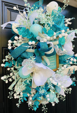 Beach Winter Wreath, Coastal Christmas Wreath, Seashell Holiday Decor, Nautical Front Door Wreath