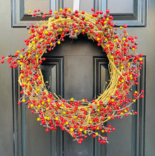 Fall Berry Wreath, Christmas Minimalist Rustic Front Door Decor, Year Round Wreath