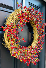 Fall Berry Wreath, Christmas Minimalist Rustic Front Door Decor, Year Round Wreath