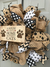 Cat Wreath, Pet Decor, A House is Not a Home Without Cats, Crazy Cat Lady