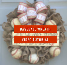 Baseball Burlap Wreath Tutorial - Digital Video, How To Video, Baseball Wreath