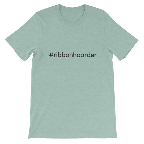 Women's Crafting T-Shirt, #RibbonHoarder, Wreath Shirt