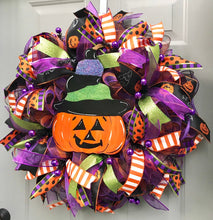 Halloween Pumpkin Wreath, Halloween Door Decor, Halloween Party, Happy Halloween