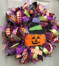 Halloween Pumpkin Wreath, Halloween Door Decor, Halloween Party, Happy Halloween