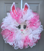 Easter Bunny Wreath, Rabbit Face, Bunny Ears Decor