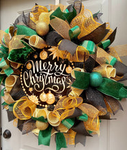 Merry Christmas Wreath for Front Door, Holiday Front Porch Decor, Ornament Wreath