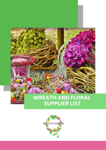 Wreath and Floral Supplier List, Ribbon Supply Information, Favorite Vendors Listing, Wreath Making Supplies