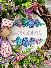 Welcome Floral Grapevine Wreath for Front Door, Spring or Summer Decor, Year Round or Everyday Wreath Wall Decor